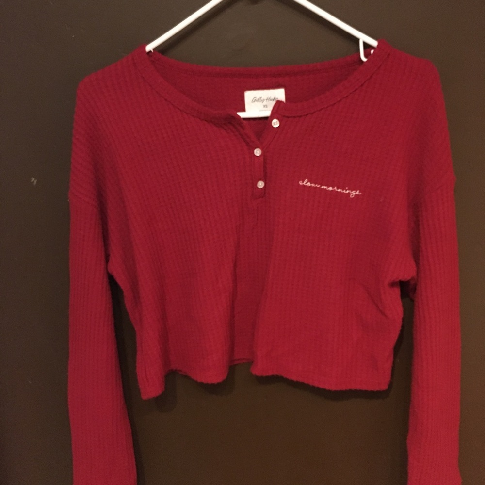 Gilly Hicks knitted red pajama set